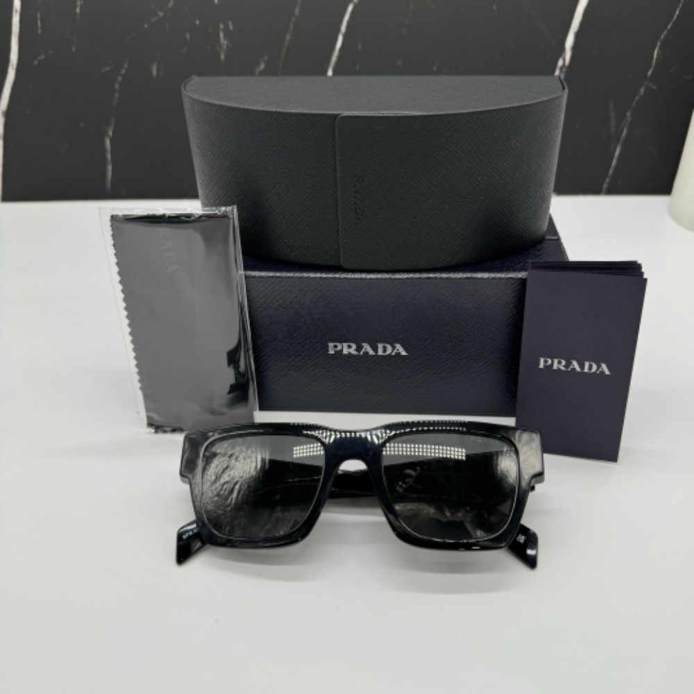 NEW SPR A06 16K08Z PRADA PRA06S 16K08Z UNISEX SUNGLASSES PR A06S 16K08Z BLACK - Picture 10 of 10